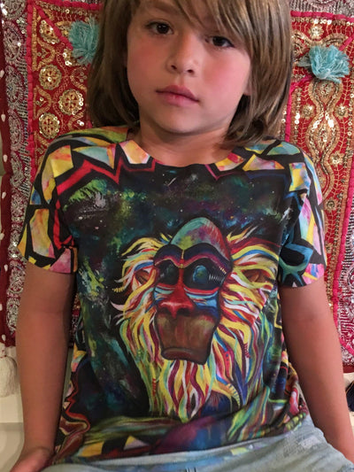 Meditating Rafiki Kids Tee