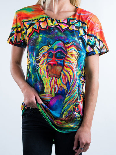 Meditating Rafiki Scoop Tee