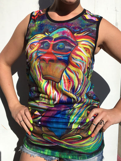 Meditating Rafiki Unisex Tank Top