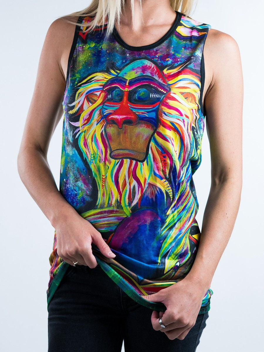 Meditating Rafiki Unisex Tank Top