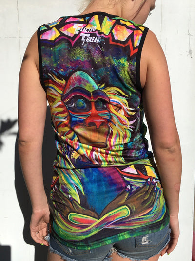 Meditating Rafiki Unisex Tank Top