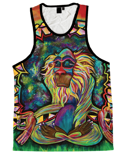 Meditating Rafiki Unisex Tank Top