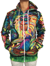 Meditating Rafiki Unisex Zip-Up Hoodie