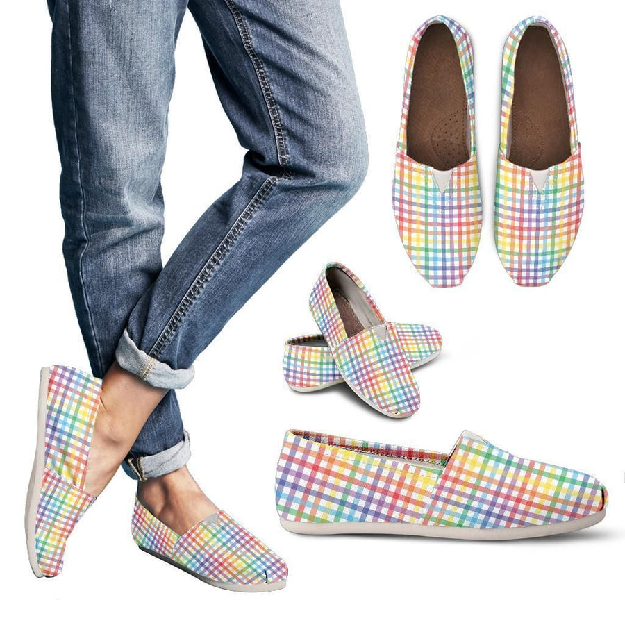 Midsummer Rainbow Casual Slip-Ons