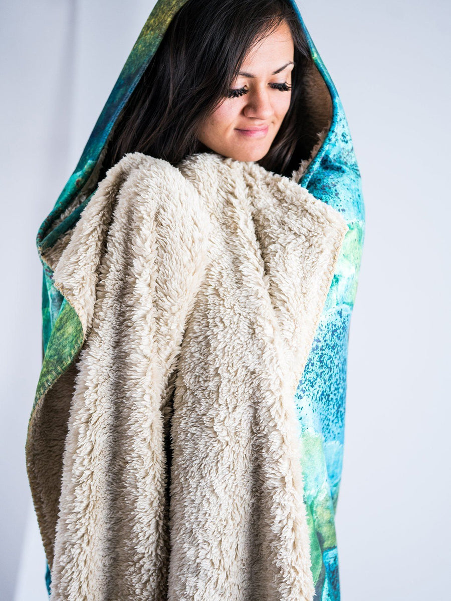 Mystic Mushrooms Hooded Blanket