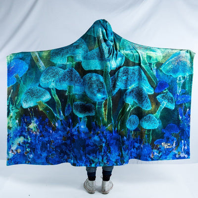 Mystic Mushrooms Hooded Blanket