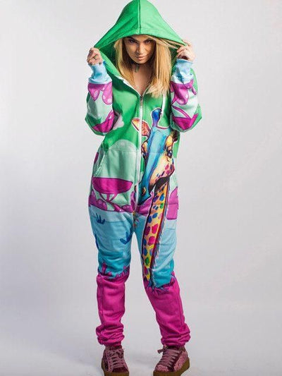 Neon Giraffe Adult Onesie