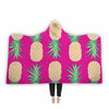 Neon Pink Pineapple Hooded Blanket