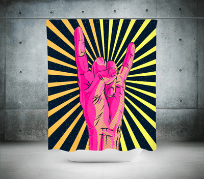 Neon Rocker Shower Curtain