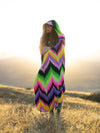 Neon Vibe Up Hooded Blanket