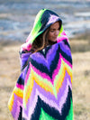 Neon Vibe Up Hooded Blanket