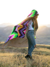 Neon Vibe Up Hooded Blanket