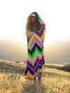 Neon Vibe Up Hooded Blanket