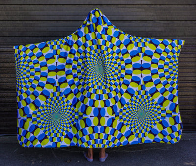 Optical Illusion 1 Hooded Blanket