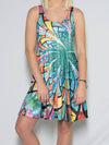 Optical Stained Glass Flowy Racerback Dress