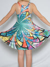 Optical Stained Glass Flowy Racerback Dress