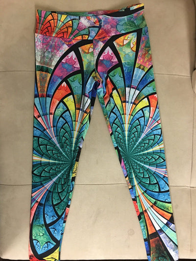 Optical Stained Glass Leggings