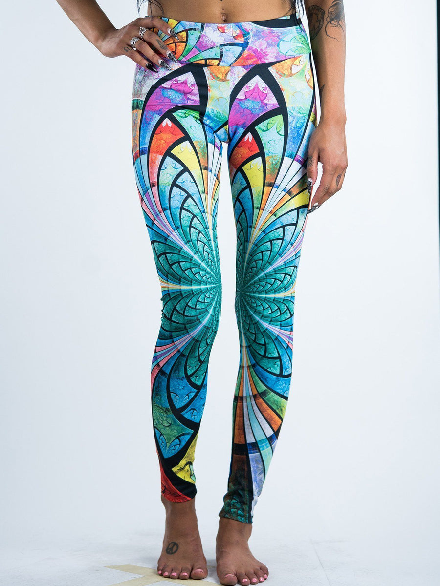 Optical Stained Glass Leggings