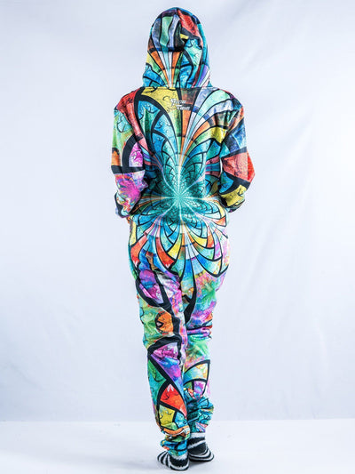 Optical Stained Glasss Adult Onesie