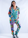 Optical Stained Glasss Adult Onesie