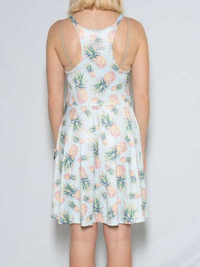 Pastel Pineapple Flowy Racerback Dress