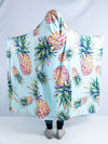 Pastel Pineapple Hooded Blanket