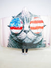 Patriotic Cat Hooded Blanket