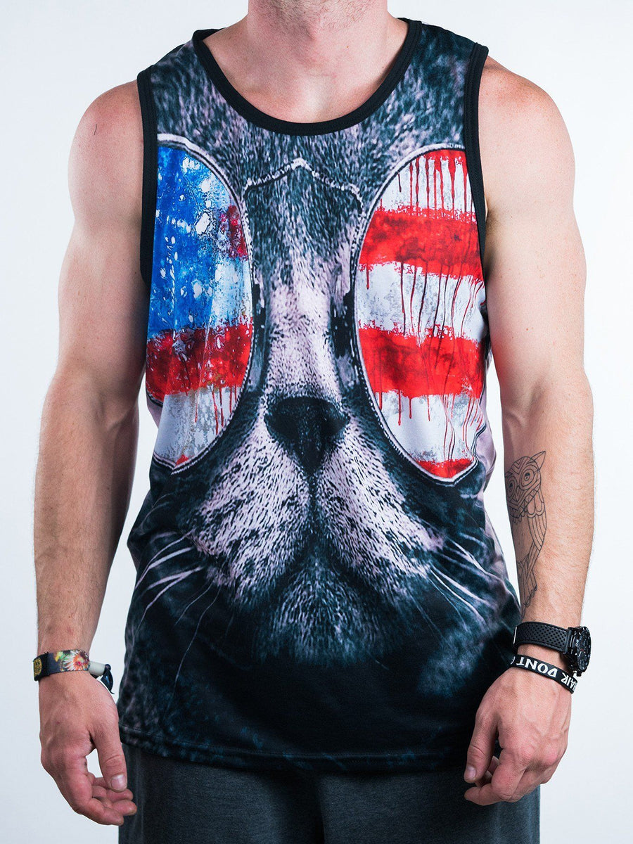 Patriotic Cat Unisex Tank Top