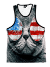 Patriotic Cat Unisex Tank Top