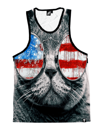 Patriotic Cat Unisex Tank Top