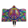 Peace Love Paisley Hooded Blanket