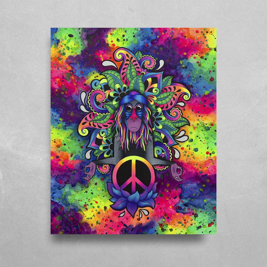 Peace Rafiki HD Metal Panel Print Ready to Hang