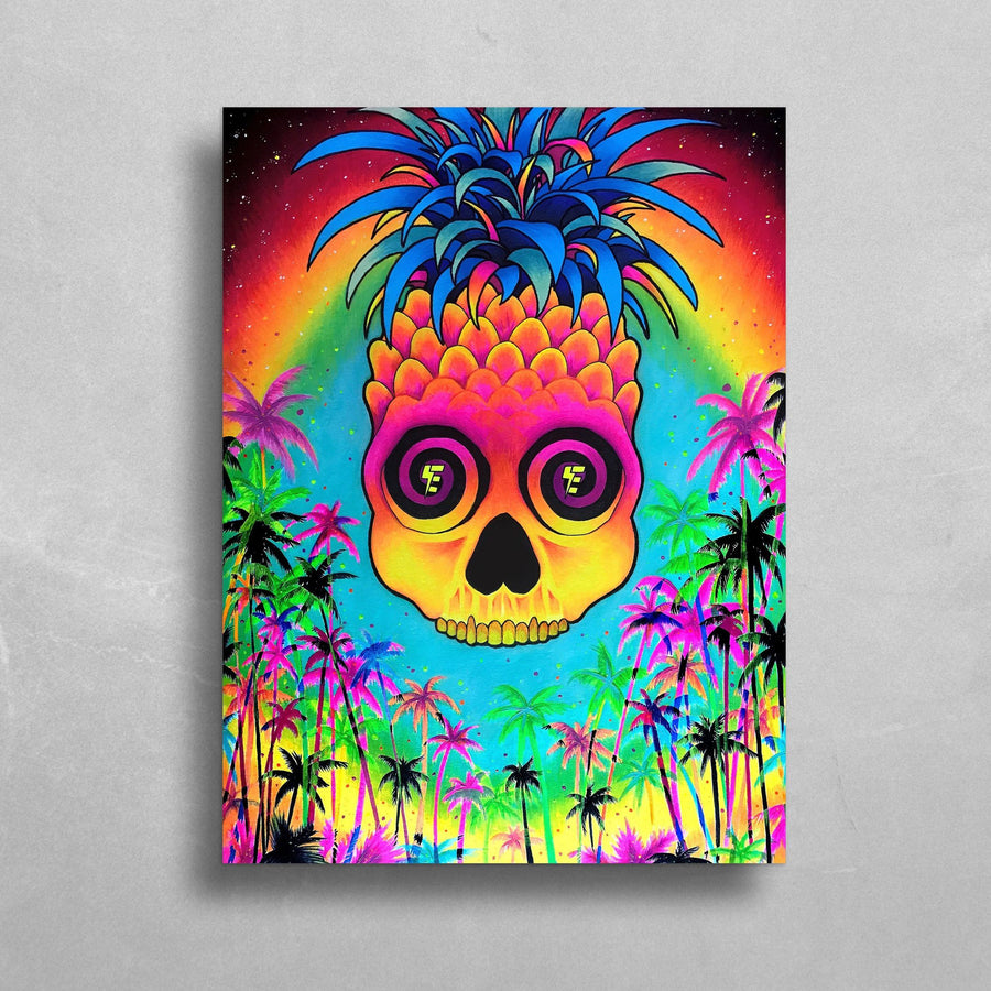 Pineapple Daze HD Metal Panel Print Ready to Hang