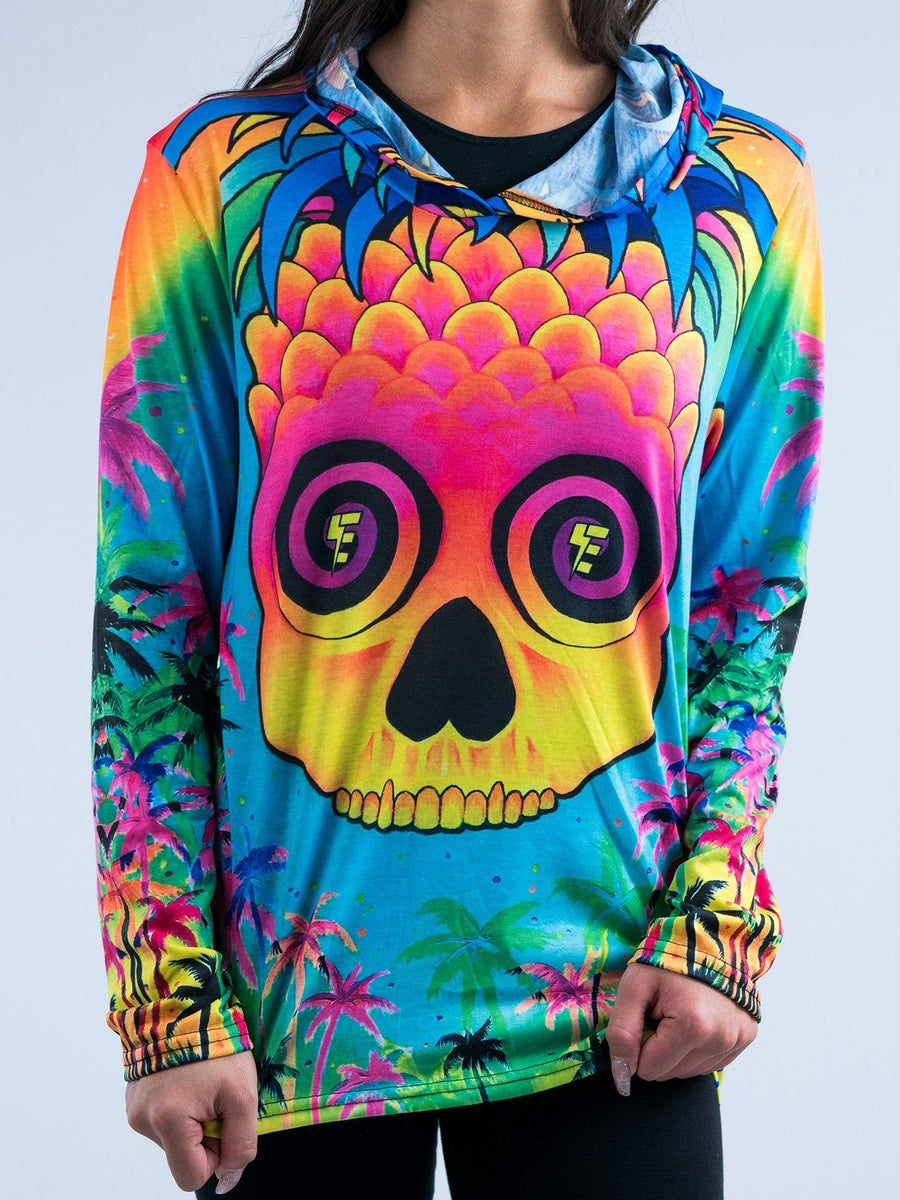 Pineapple Daze Unisex Hooded Long Sleeve Shirt