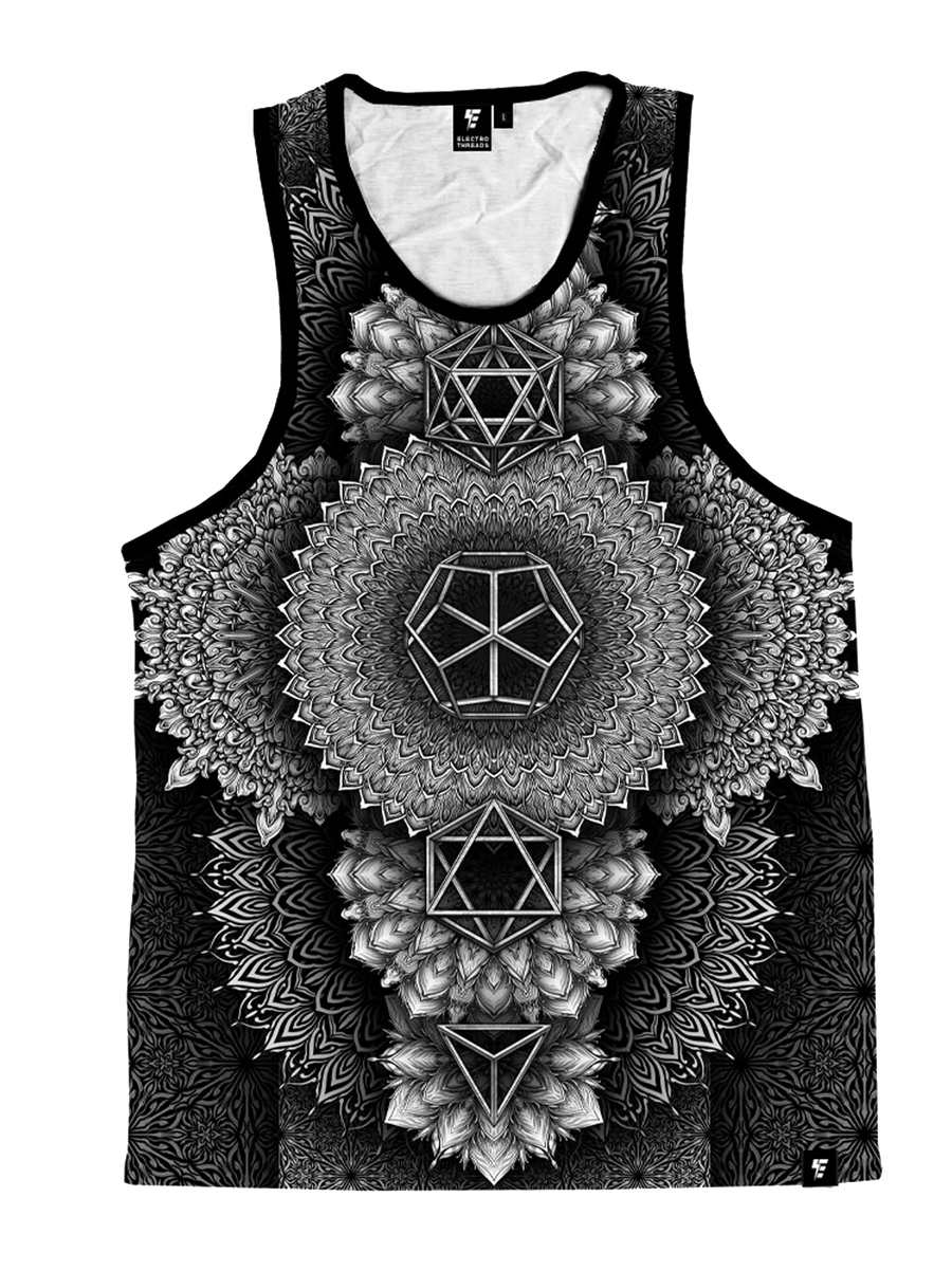 Platonic Mandala Black Unisex Tank Top