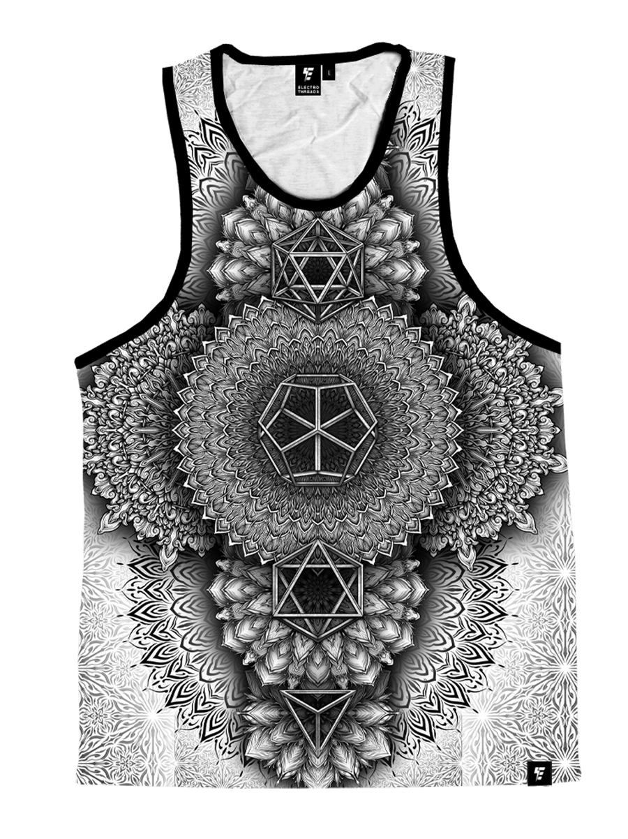 Platonic Mandala White Unisex Tank Top