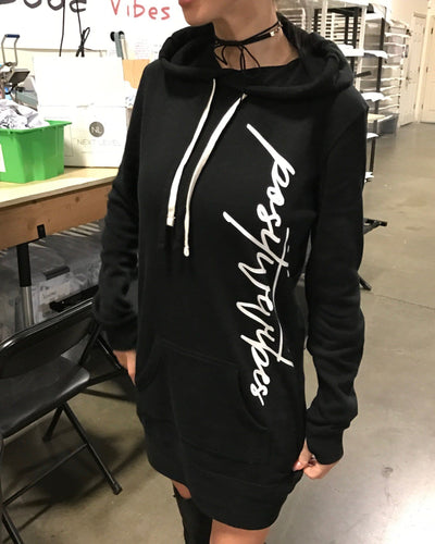 Positive Vibes Hoodie Dress