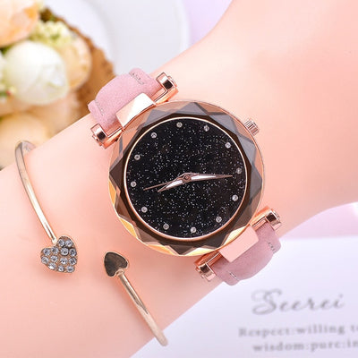 Fashion Starry Sky Women Watches Top Sale Leather Ladies Bracelet Watch Quartz Wristwatches Casual Female Clock Relogio Feminino