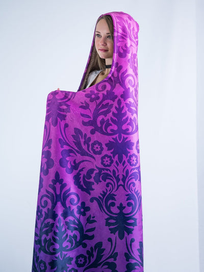 Purple Luxe Hooded Blanket