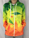 Rasta Ganja Unisex Zip Hoodie