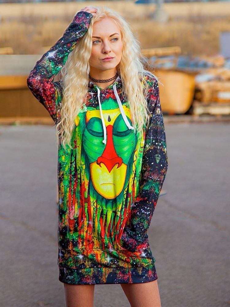 Rasta Rafiki Hooded Dress