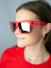 Red – Polarized Chrome Lensed Sunglasses