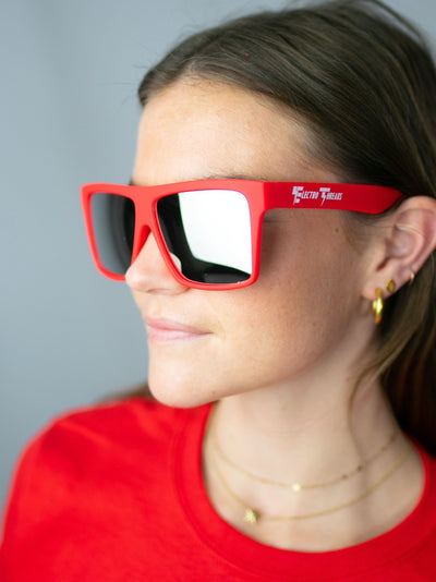 Red – Polarized Chrome Lensed Sunglasses