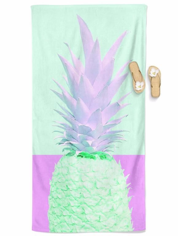 Retro Fineapple Beach Throw