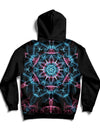 Smokey Blue Mandala Back Panel Unisex Hoodie