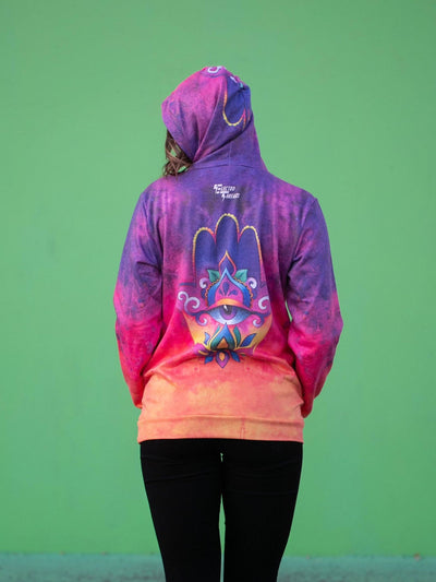 Sunset Hamsa Magic-Soft Unisex Hoodie