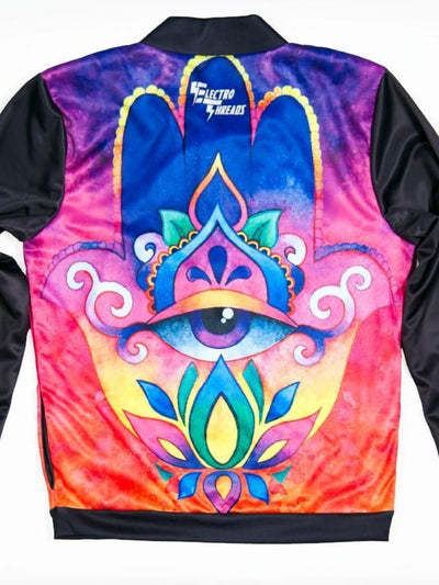 Sunset Hamsa Vibes Bomber Jacket