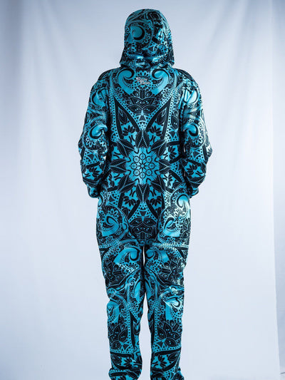 Teal Mandala Adult Onesie