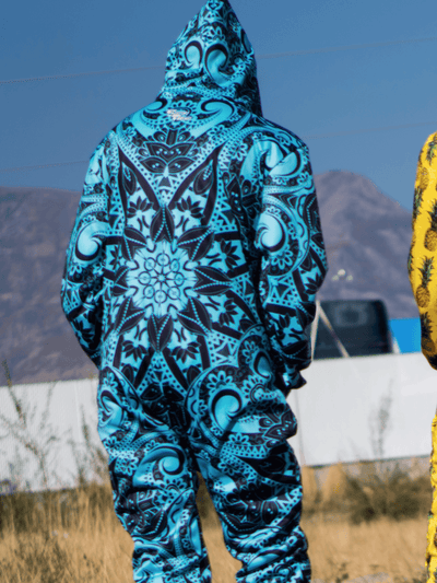 Teal Mandala Adult Onesie