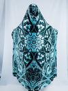 Teal Mandala Hooded Blanket